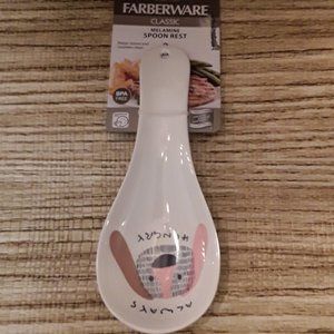 Farberware Melamine Spoon Rest Melamine White Multicolor Always Hungry Theme